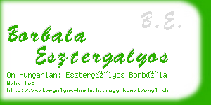 borbala esztergalyos business card